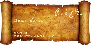 Chudi Éva névjegykártya