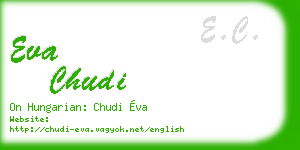 eva chudi business card