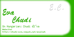 eva chudi business card